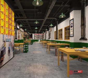 合肥蜀山區(qū)燒烤店設計裝修案例